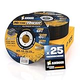 25x Metall-Trennscheibe Ø 125 x 1 x 22.23mm - Die Metalltrennscheibe Metal Racer by AMBOSS WERKZEUGE ist geeignet für Stahl & Edelstahl, Stahl/Inox Trennscheibe 125 passend für Winkelschleifer