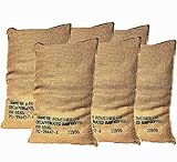 Jutesack Gross für Pflanzen Kaffee-Recycling - Packung mit 6 Einheiten von 70X100 60K xxl – Gwinterschutz - Kartoffelsack - Sandsäcke