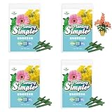 4 Set Bio Organische Düngestäbchen - Blumendünger Für Grünpflanzen Und Blühpflanzen - Pflanzendünger Für Wachstum Und Gesunde Blüten - Nährstoffsticks - Düngehilfen