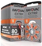 80 Hörgerätebatterien Rayovac Extra 13. 10x8 Stück