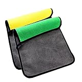 HNJCHE Geschirrtuch, Lazy Lag, Küchen-Geschirrspül-Scheuerschwamm, Hausarbeitsreinigung, saugfähiges und fusselfreies Handtuch (Farbe: Gelb + Grün)