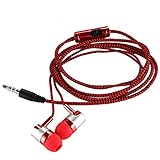Wzxksoac H-169 3.5mm MP3 MP4 Wiring Subwoofer Braided Cord, Headphones with Wheat Wire Control
