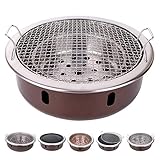 Tragbarer BBQ-Grill, Koreanischer BBQ-Holzkohlegrill, geteilter Typ, 5-in-1, for drinnen und draußen, 4–8 Personen, mehrfarbig(A)