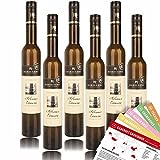 Rheinberg Eiswein Silvaner QmP Weißwein, süß, sortenreines Weinpaket + VINOX Winecards (6x0,375l)