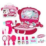 TOYANDONA 1 Schachtel Kinderschminkkoffer Mädchen Schminkset Simulation Kosmetikkoffer Rollenspiel Langlebig Sicher Rosa
