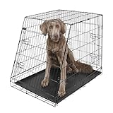 Kerbl Gittertransportbox (Länge x Breite x Höhe 75 x 52 x 61 cm, mit zwei Türen, stabile Gitterbox für Hunde) 81367