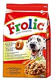 Frolic Hundefutter Trockenfutter mit Geflügel, Gemüse und Reis, 1 Beutel (1 x 1,5kg)
