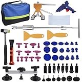 Sleeleece 66pcs Dellen Reparaturset Auto Dent Abzieher Tool Kit,Auto Reparatur Ausbeulwerkzeug Lackfreies Dent Puller Set Für Schäden durch große kleine Dellen,Knicke,Hagelschäden