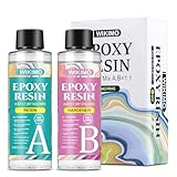 WIKIMO Epoxidharz 236ml/8oz Mit Härter für Anfänger - Glasklar Resin Kleber für Kunstprojekte, Schmuckherstellung, Handwerk