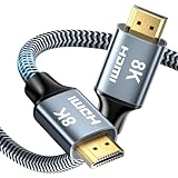 CABNEER 8K HDMI 2.1 Kabel 2,5m, HDMI Kabel Hoch Geschwindig 48Gbps 8K@60Hz 4K@120Hz 2.2/2.3 für Dolby eARC HDCP HDR, Kompatibel mit HDTV, Laptop etc