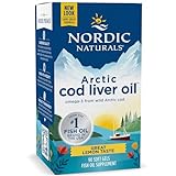 Nordic Naturals, Arctic Cod Liver Oil, 750mg Omega-3 aus Lebertran, mit EPA und DHA, Zitronengeschmack, 90 Weichkapseln, Laborgeprüft, Sojafrei, Glutenfrei, Ohne Gentechnik