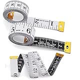 2 Bände Maßband Körper, 200cm/79 Zoll Schneidermaßband, Doppelseitige Measuring Tape Flexible Bandmaß Massband Schneider Mit Knopf Umfangmaßband Für Haushalte Handwerker Schneider