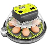 Brutautomat Vollautomatisch,TRIOCOTTAGE Inkubator für 8 Eier,Brutmaschine Mit Automatischem Rotationssystem und Temperaturkontrolle für Hühnerstall ,Inkubator Hühner ,Wachtel