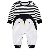 Babyschlafanzug Jungen Strampler, Baumwolle Einteiler mit Druckknöpfen - Atmungsaktiv Langlebig Weich - Ideal zum Spielen Schlafen 3-6 Monate
