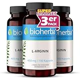 L-Arginin Kapseln 450 mg plus Vitamin B6 – 300 Stück von BIOHERBA