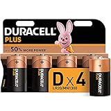 Duracell Plus D Mono Alkaline Batterien LR20, 4er Pack
