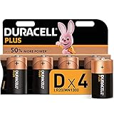 Duracell Plus D Mono Alkaline Batterien LR20, 4er Pack