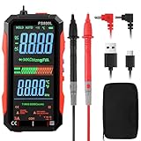 Nastopee Multimeter Digital,6000 Zählungen, LCD-anzeige, Wiederaufladbares Multimeter, Messgeräte Multimeter für NCV Detektor AC/DC Voltage,Widerstand, Kapazitanz, Frequenz,Tests Dioden,Transistoren