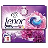 LENOR Waschmittel PODS Color Amethyst Blütentraum 18 Waschladungen, 3-mal länger anhaltende Frische & Tiefenreinheit auch bei Kaltwäsche