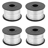Rebar Bindedraht, 4 Stück 110m 0,8 mm Stahl Rebar Tie Wire Bewehrungsdrahtspule Kohlenstoffarmen Stahl Bindedraht Ersatz für automatische Bewehrungsbindemaschine