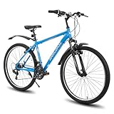 Hiland BAMCBASE 27,5 Zoll Mountainbike, 21 Gänge Mountainbike, Hochfester Stahlrahmen Hardtail Fahrrad V-Bremsen für Erwachsene Männer Frauen, Blau