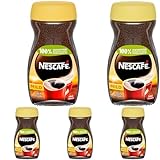 NESCAFÉ CLASSIC Mild, löslicher Bohnenkaffee aus mitteldunkel gerösteten Kaffeebohnen, milder Geschmack & intensives Aroma, koffeinhaltig, 5er Pack (1 x 200g)
