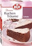 RUF Kuchen Träume Schoko, Schokokuchen traumhaft einfach, mit Puderzucker, Backmischung für einen himmlisch luftig lockeren Kuchen