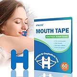 Mouth Tape for Sleeping, 60 Stück H-Shape Mundpflaster, Anti Schnarch Pflaster und Schnarchpflaster Sleep Tape, Hilft Gegen Schnarchen und Entwickelt Nasenatmungsgewohnheiten (Blau)