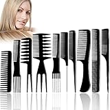 10 Stück Kamm Set für Männer - Professioneller Antistatischer Herrenkamm - Hair Comb für Salon, Zuhause, Reisen, Frisur, Bart und Haare