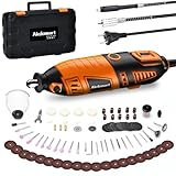 Akdomart Multifunktionswerkzeug, 200W Rotationswerkzeug, Rotary Tool Set con 135 Zubehör, 6 Einstellbare Geschwindigkeiten, 8000-35000RPM, für Gravur, Bohren, Schneiden, Schleifen, Gravieren