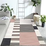 Xiaosua Teppich Wohnzimmer Muster 170x230CM Rosa pflegeleicht gebetsteppich Moderner geometrischer XXL Kinderteppich Junge