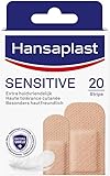 Hansaplast Sensitive Hautton Pflaster light (20 Strips), hautfreundliche und hypoallergene Wundpflaster mit Bacteria Shield & sicherer Klebkraft, schmerzlos zu entfernende Pflaster