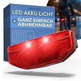 BÜCHEL Fahrrad Rücklicht LED für Gepäckträger - Made in Germany |Rücklicht Fahrrad per USB-C Wiederaufladbar |Werkzeuglose Montage |Fahrradrücklicht ist StVZO zugelassen & IPX5 Strahlwasserfest