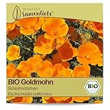 Samenliebe BIO Goldmohn Samen alte Sorte Schlafmützchen 200 Samen samenfestes Blumen Saatgut für Garten Freiland und Balkon BIO Blumensamen