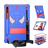 Tablet PC Hülle Tablet-Kinderhülle Compatible with Samsung Galaxy Tab S8/Tab S7 11 Zoll (SM-X700/X706/T870/T875/T878), stoßfeste und widerstandsfähige Schutzhülle mit integrierter Halterung + Schulter