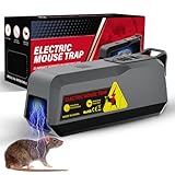 Rattenfalle Elektrisch,Jkevow Elektrische Mausefalle 2000V leistungsstarke Spannung um Ratten Sofort zu Töten,Mausfallen für Drinnen,Garten,Küche