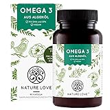 Omega 3 vegan - hochdosiert mit 1.444mg Algenöl pro Tagesdosis - 90 Kapseln - Markenrohstoff life's®Omega - laborgeprüft, produziert in Deutschland