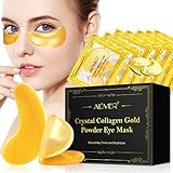 25 Paar Augenpads, 24K Gold Puder Gel Collagen Augenmaske, Premium Anti Aging,Anti-Falten,Feuchtigkeitscreme für Augenfalten,Entfernen Sie Augentaschen,Unteraugen, Augenringe, Geschwollene Augen