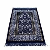 homeart Muslimischer Gebetsteppich, weicher Plüsch, dünn, islamischer Gebetsteppich, Janamaz, Sajada, betender Teppich, islamisches Geschenk für Männer und Frauen, Ramadan Eid Hajj Geschenk, Jeddah