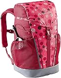 VAUDE Kinderrucksack Jungen & Mädchen Puck 10 Liter in pink, komfortabler Wanderrucksack Kinder, Wetterfester Schulrucksack mit Regenhülle & Lupe, viel Stauraum