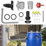 Regenwassersammler, 80-110mm Fallrohr Regensammler Speedy, Regendieb Wasserfangsystem mit 1m Schlauch, Regentonnen Anschluss Verbinder Set mit Montagezubehör für Dächer bis 80 m²