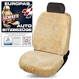 Walser Autositzbezug Lammfell, Lammfellbezug Autoschonbezug, Lammfell beige