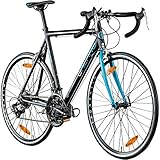 Galano Rennrad 700c Giro D'Italia Fahrrad 28' Fitnessbike Road Bike 14 Gänge (schwarz/blau, 56 cm)