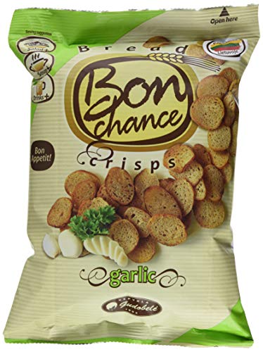 Bon Chance Brot-Chips mit Knoblauch Geschmack, 12er Pack (12 x 120 g)