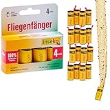 inseko 16 x Fliegenfalle I Premium Fliegenfänger I Fruchtfliegenfalle I umweltfreundlich - giftfrei (16)