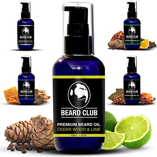 Beard Club - Bartöl - Cedar Wood & Lime Bartöl Herren - Ideale Bartpflege und Bart öl (Beard Oil) für Männer - 100ml