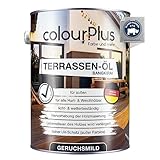 ColourPlus Terrassen-Öl 2,5 L Bangkirau | Schützt und Pflegt Alle Holzarten | Effektiver UV- und Wetter-Schutz | Ideal für Gartenmöbel und Terrassendielen | Bangkirai, Teak, Douglasie