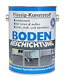 Wilckens Flüssig Kunststoff 2,5L Bodenbeschichtung 25m² Betonfarbe Beton Beschichtung; RAL 7001 Silbergrau