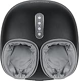 Medcursor Fußmassagegerät mit Wärmefunktion, tiefem Knetmassager, mehreren Einstellungen und einstellbarer Intensität für den Heim- oder Bürogebrauch (Schwarz)