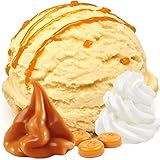 Sahne Karamell Toffee Geschmack 1 Kg Gino Gelati Eispulver Softeispulver für Ihre Eismaschine